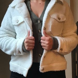 Target Universal Thread White Sherpa Jacket